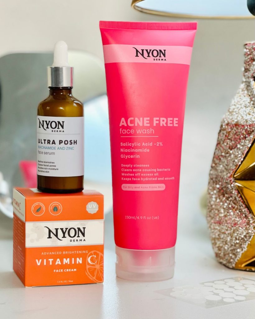 Nyon derma set for clearing hyperpigmentation and sunburn for even skin tone