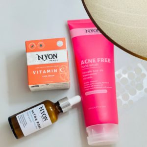 Nyon derma set for clearing hyperpigmentation and sunburn for even skin tone