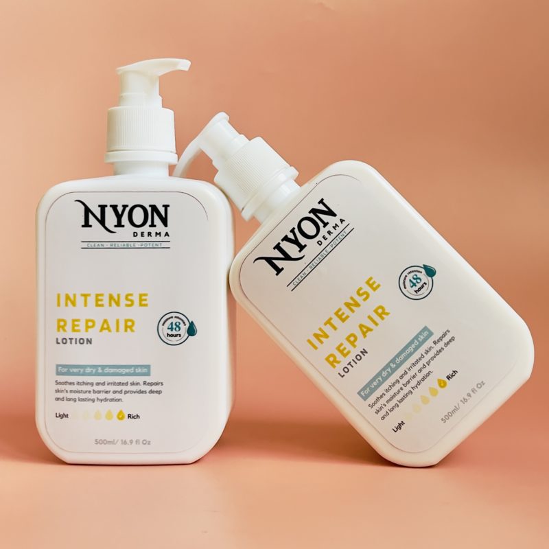 Nyon Derma Intense repair lotion with 20% urea for healing eczema, fish scale skin and other blemishes