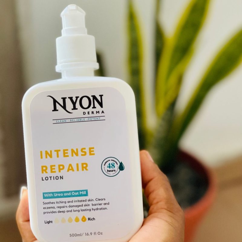 Nyon Derma Intense repair lotion with 20% urea for healing eczema, fish scale skin and other blemishes