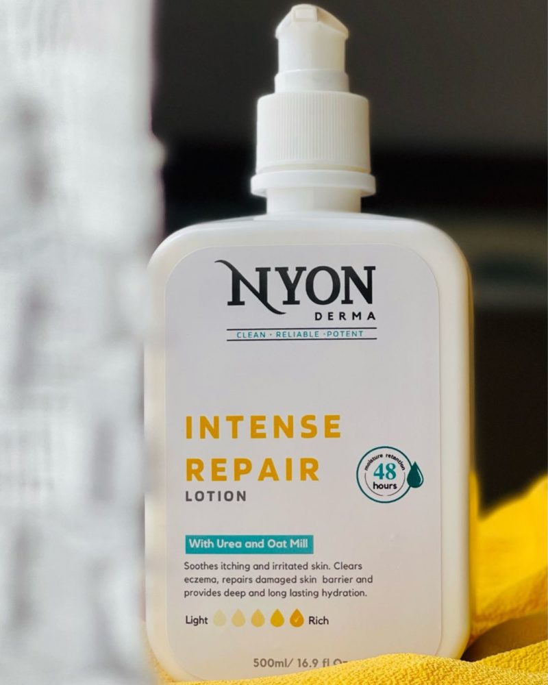 Nyon Derma Intense repair lotion with 20% urea for healing eczema, fish scale skin and other blemishes