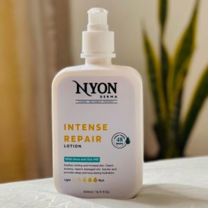 Nyon Derma Intense repair lotion with 20% urea for healing eczema, fish scale skin and other blemishes