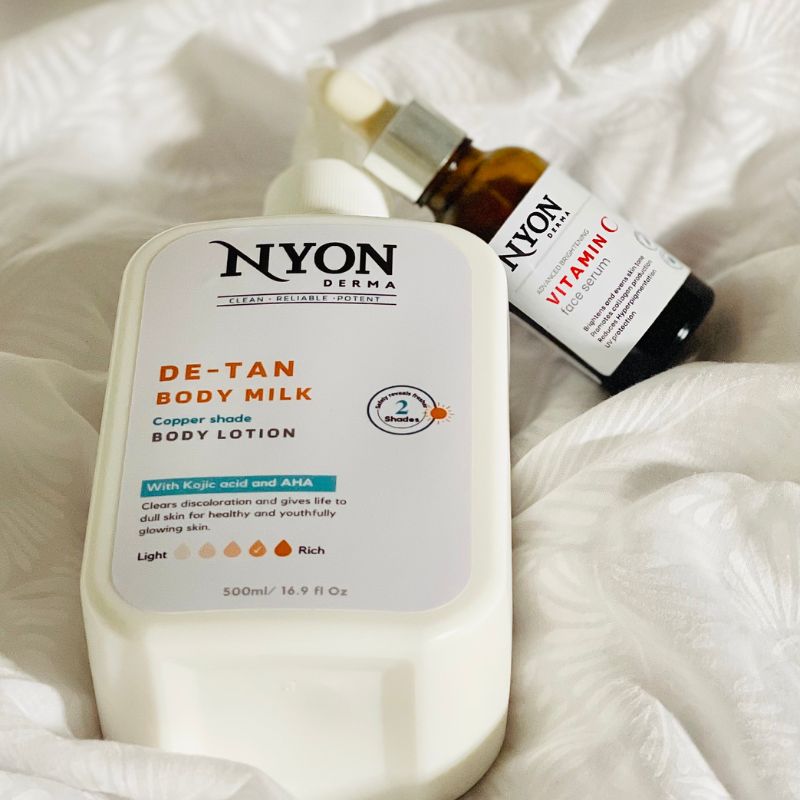 Nyon derma De-Tan body milk for even skin tone