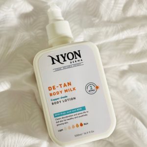 Nyon derma De-Tan body milk for even skin tone