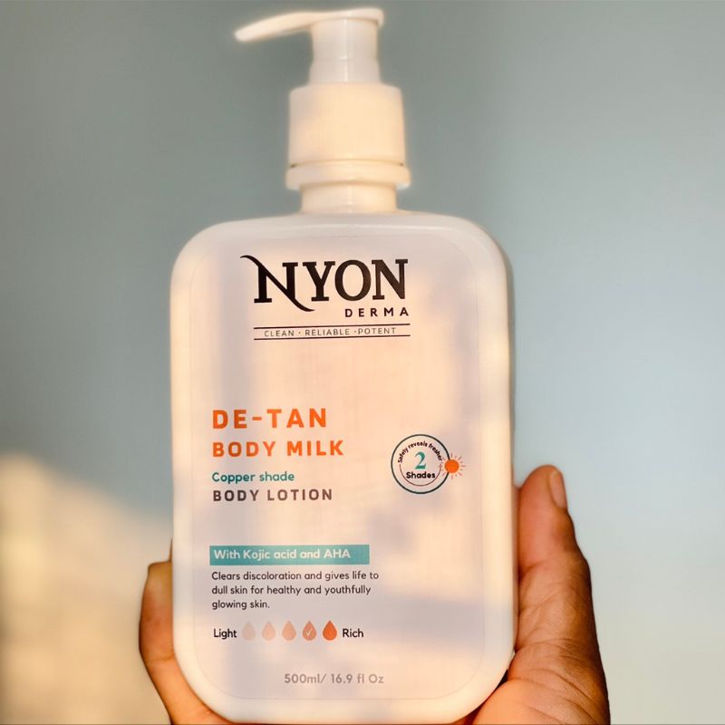 Nyon derma De-Tan body milk for even skin tone