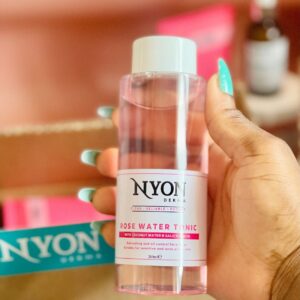 Nyon Derma rose water tonic for gentle and deep cleaning of face to prepare and tone for other products to be absorbed