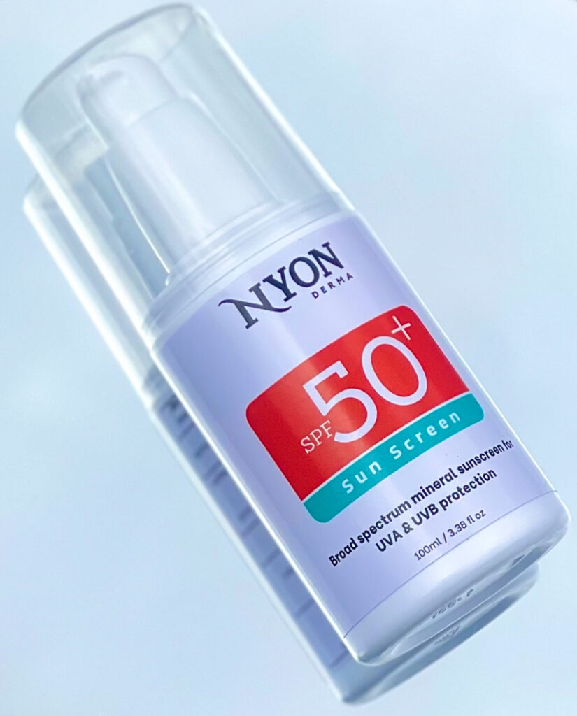 Broad spectrum sunscreen for UVA and UVB rays